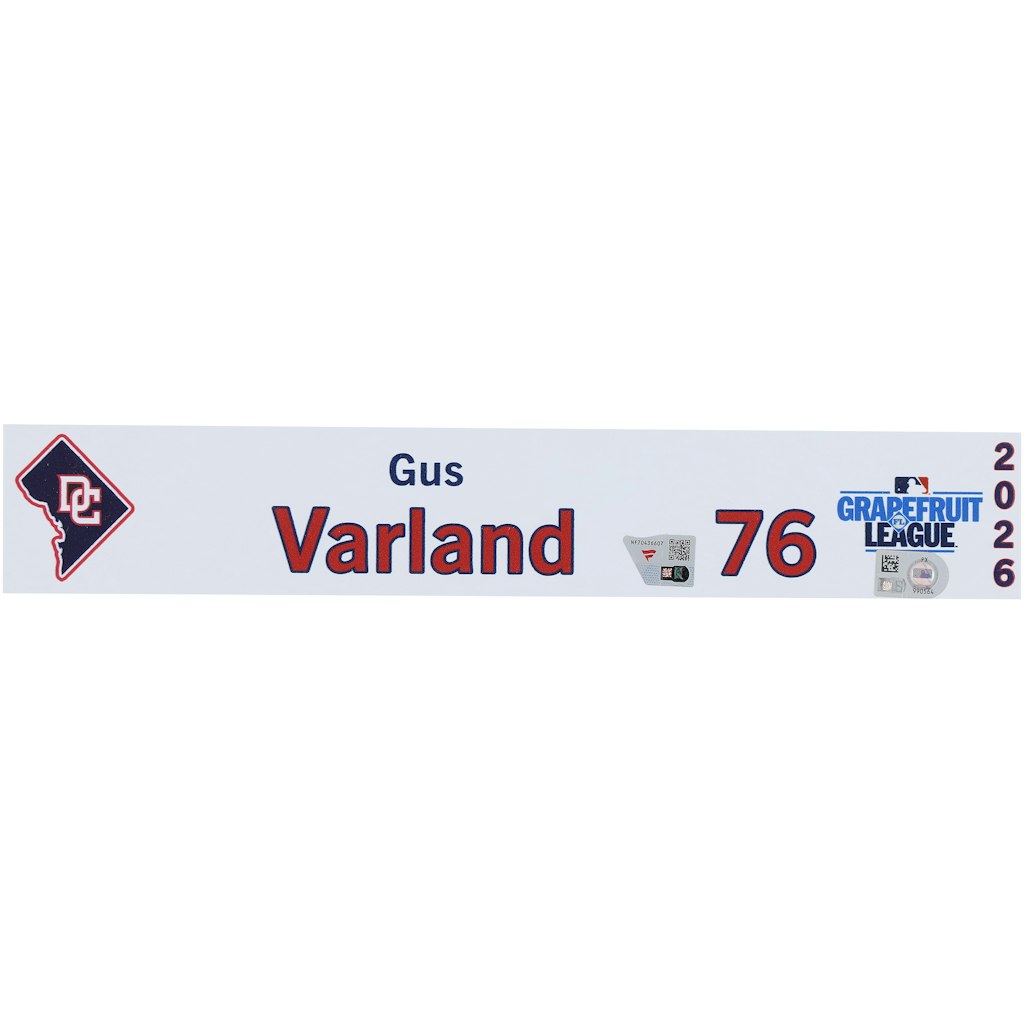 Gus Varland Washington Nationals Player-Issued #76 Nameplate: $49.99 Gus Varland Washington Nationals Player-Issued #76 Nameplate: $49.99
