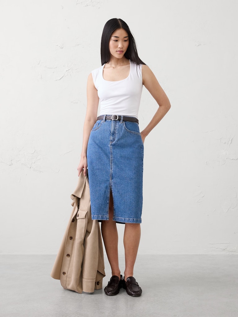 Soft Stretch Scoop-Neck Top: $12 Soft Stretch Scoop-Neck Top: $12
