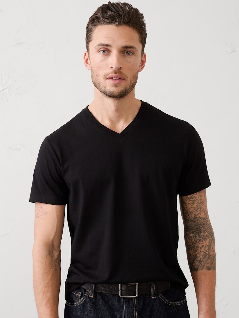 Standard-Fit V-Neck Shirt: $10 Standard-Fit V-Neck Shirt: $10