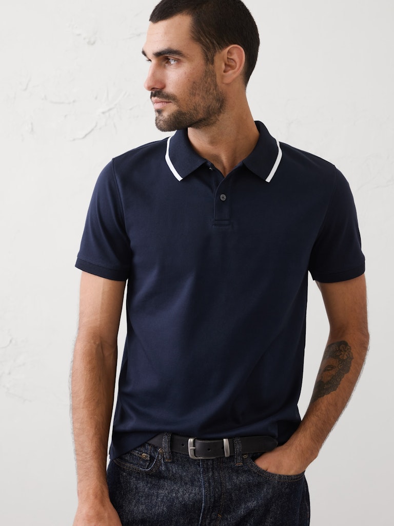 Slim-Fit Luxe Touch Tipped Polo: $19.50 Slim-Fit Luxe Touch Tipped Polo: $19.50