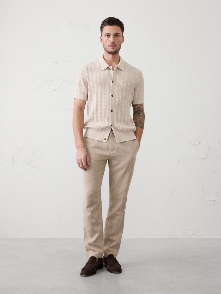 Linen-Blend Pant: $38 Linen-Blend Pant: $38