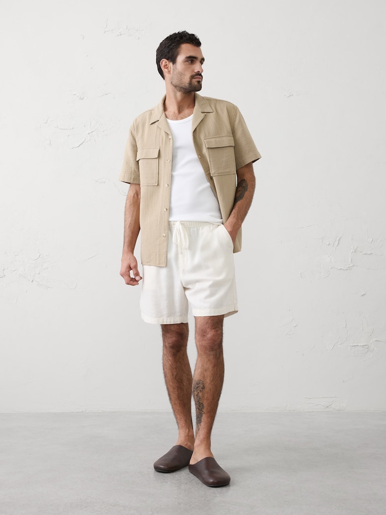 Standard-Fit Double Weave Resort Shirt: $28 Standard-Fit Double Weave Resort Shirt: $28