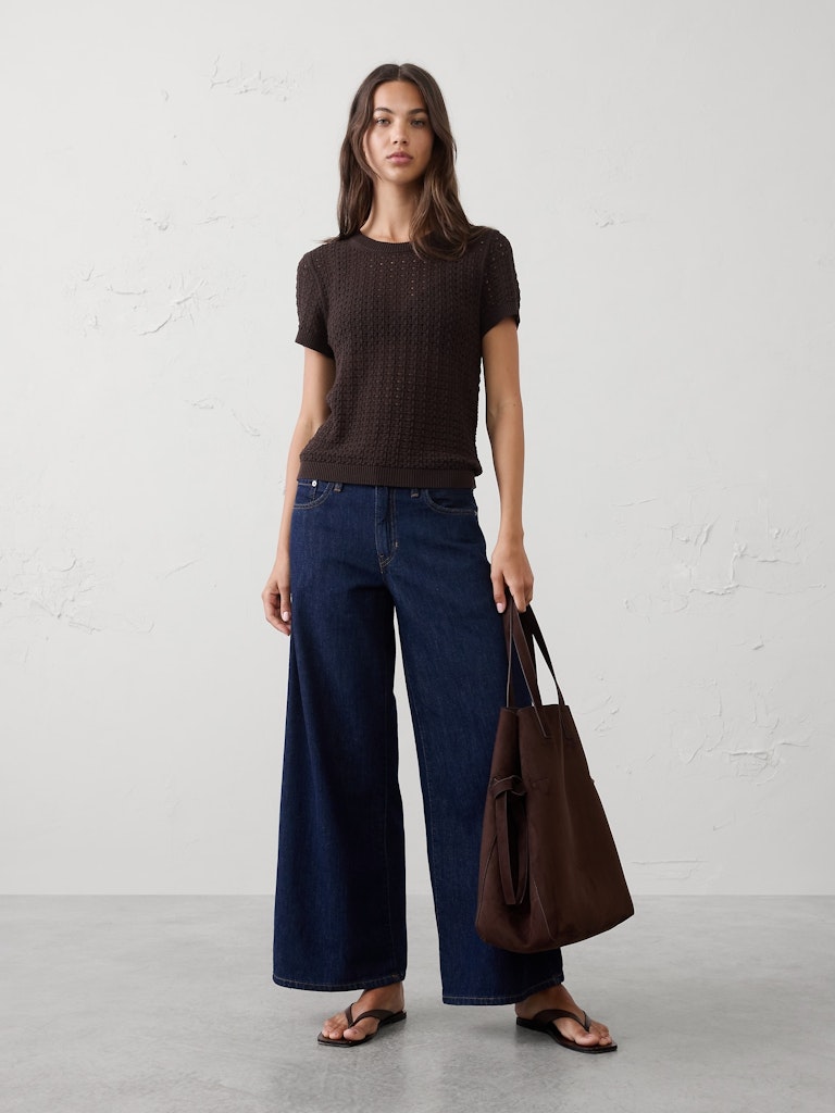 Pointelle Sweater: $45 Pointelle Sweater: $45