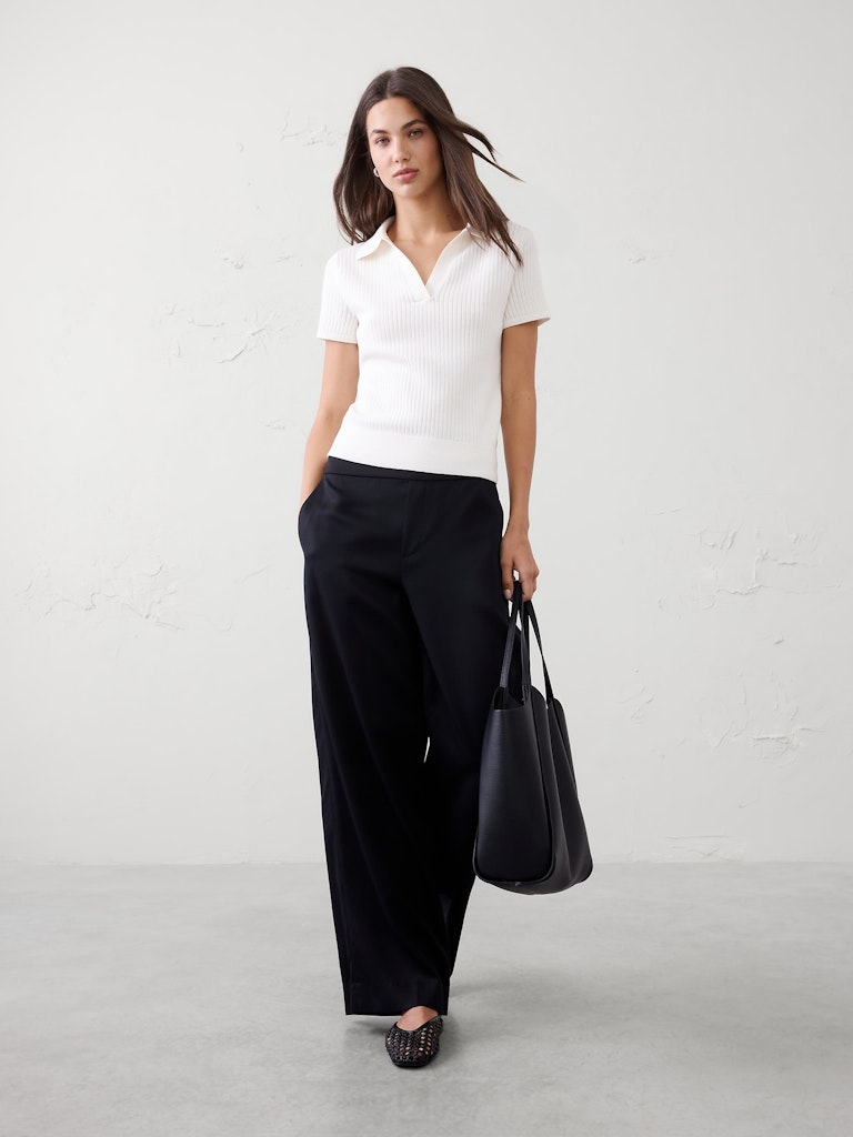 Ribbed Sweater Polo: $42.50 Ribbed Sweater Polo: $42.50