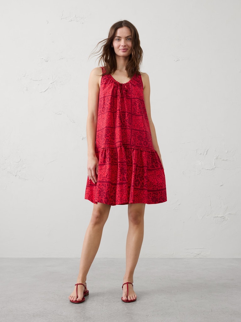 Poplin Tiered Above-Knee Dress: $60 Poplin Tiered Above-Knee Dress: $60