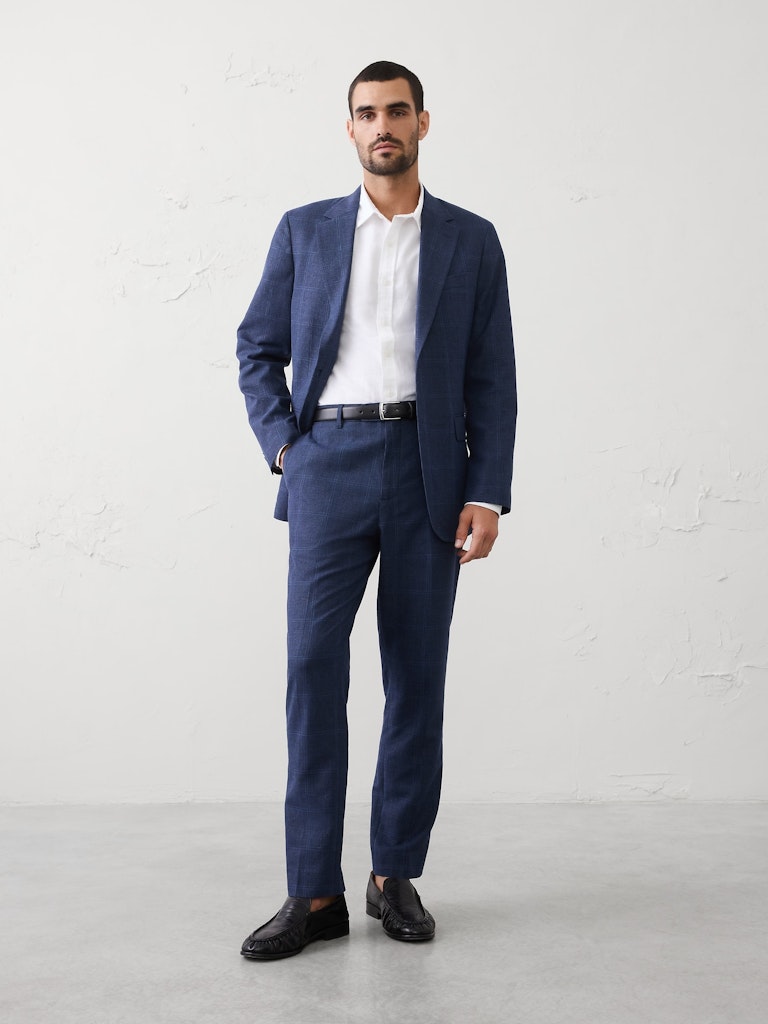 Linen-Blend Glen Plaid Suit Trouser: $76 Linen-Blend Glen Plaid Suit Trouser: $76