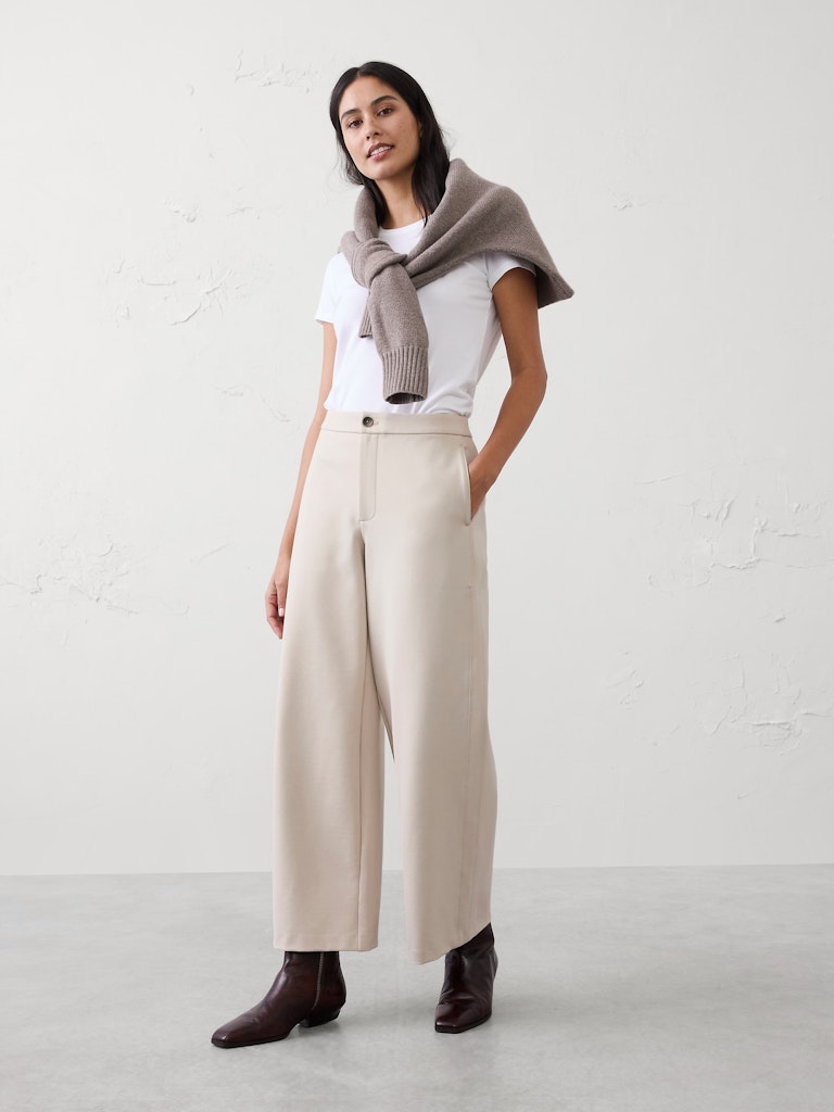 Wide-Leg High-Rise Ponte Pant: $48 Wide-Leg High-Rise Ponte Pant: $48