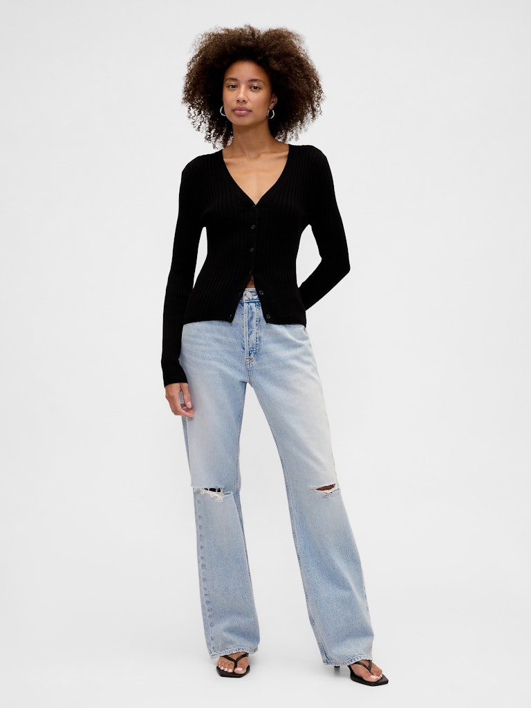 Low Slung Relaxed Straight Jeans: $26.99