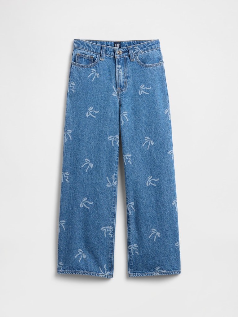Kids High Rise Print Wide-Leg Ankle Jeans: $59.99 Kids High Rise Print Wide-Leg Ankle Jeans: $59.99