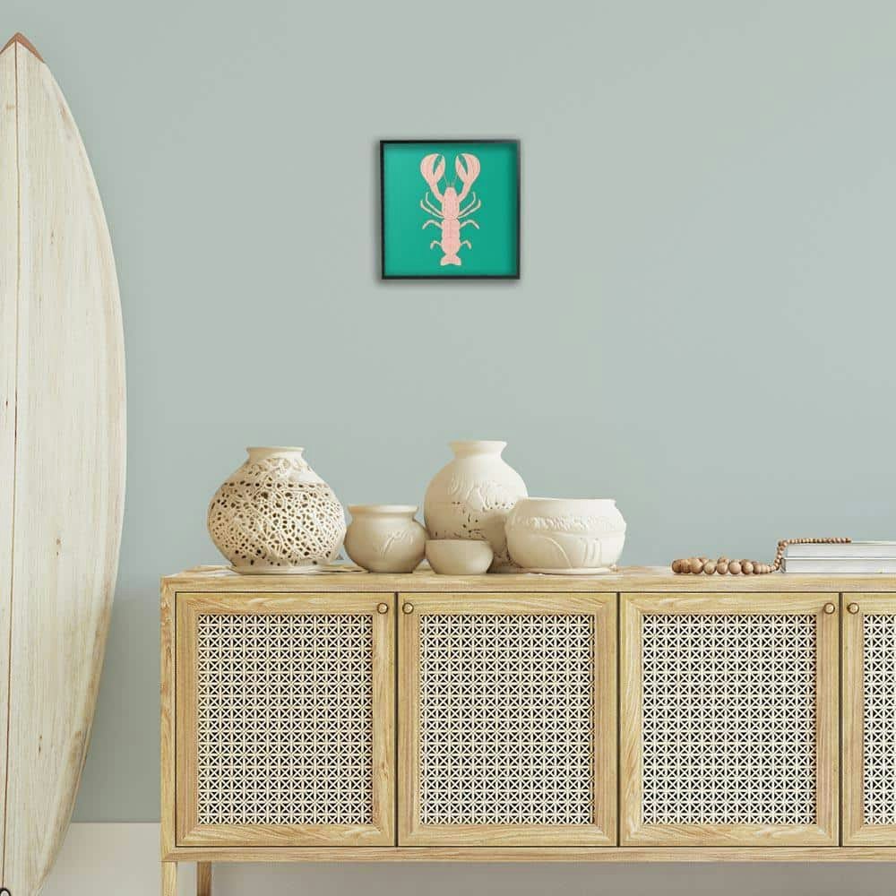 Minimal Pink and Green Lobster 12" x 12" Giclee Art Print: $40.09 Minimal Pink and Green Lobster 12" x 12" Giclee Art Print: $40.09