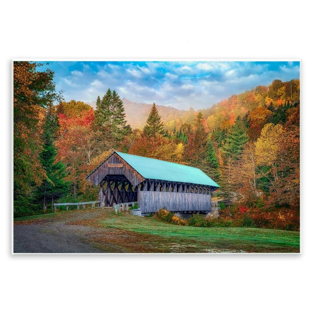 Rick Berk Woodland Covered Bridge Mountain Foliage Art Print 19" x 13": $23.78 Rick Berk Woodland Covered Bridge Mountain Foliage Art Print 19" x 13": $23.78