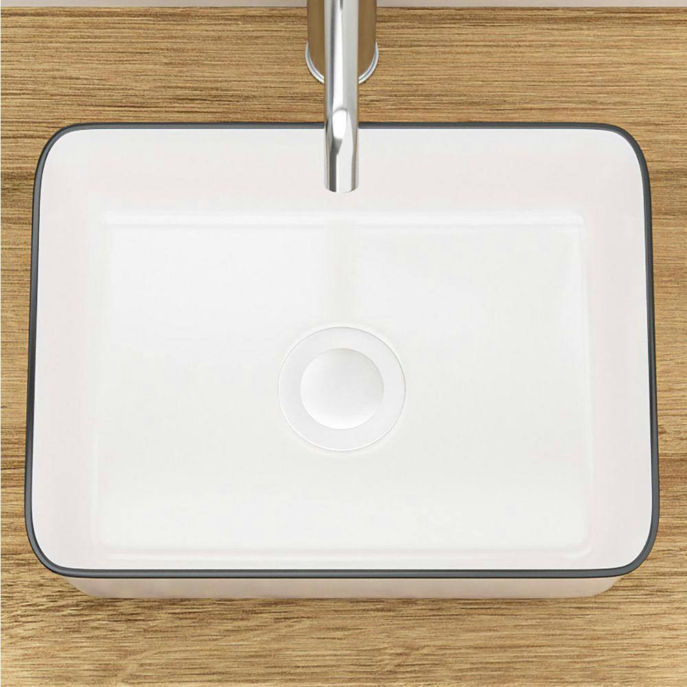 16-inch Rectangular Ceramic Vessel Bathroom Sink: $105.48