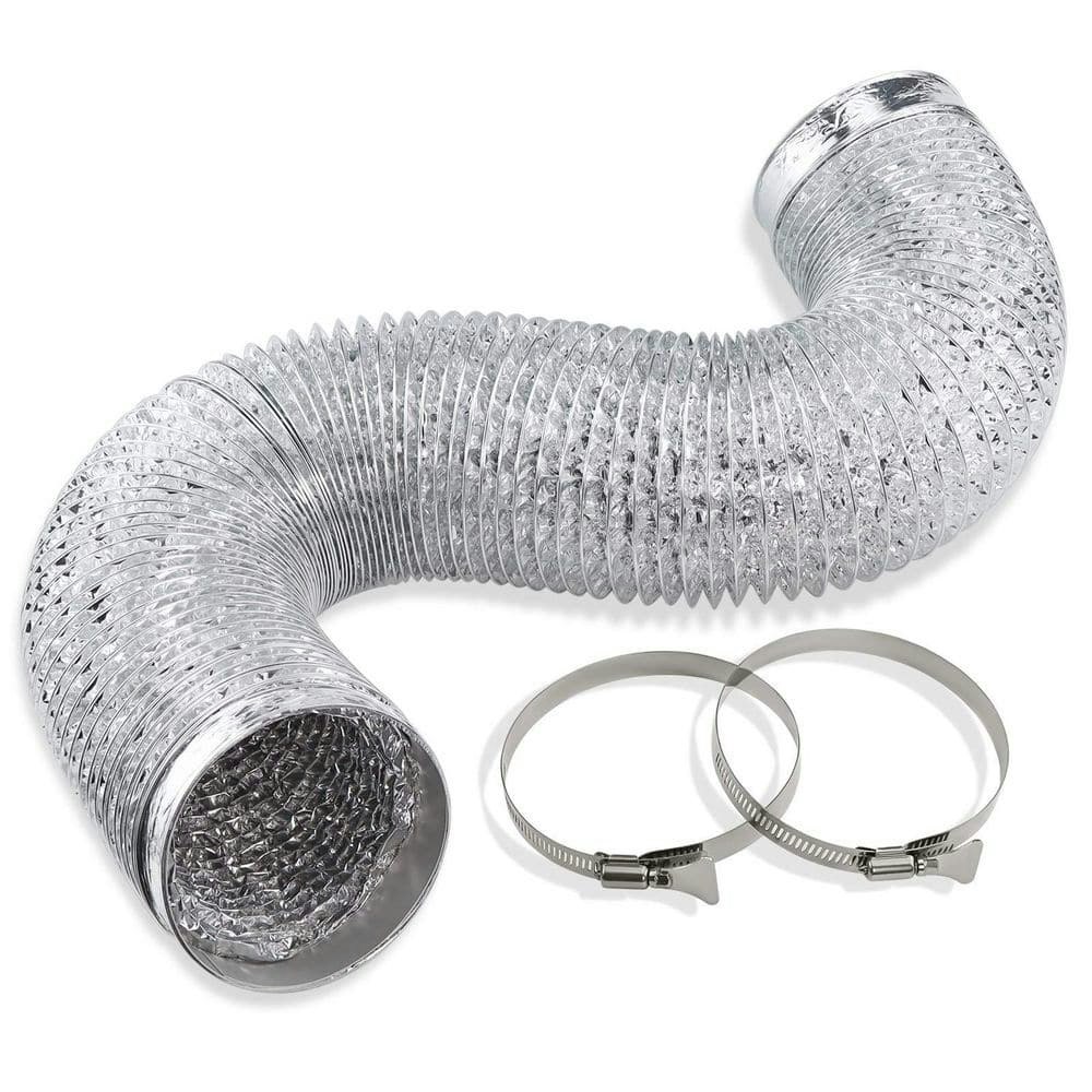 4-Inch x 8-Foot Flexible Aluminum Dryer Vent Ducting: $39.45