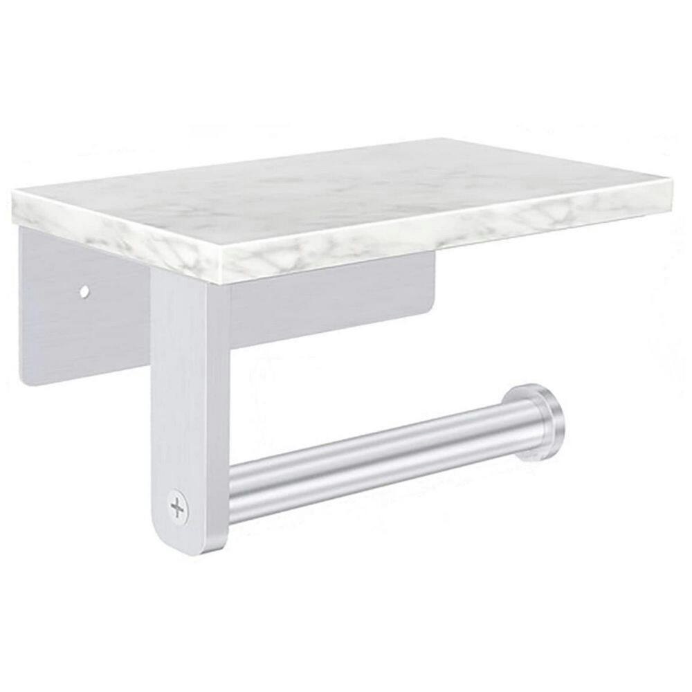 Wall Mounted Toilet Paper Holder with Marble Shelf: $97.99