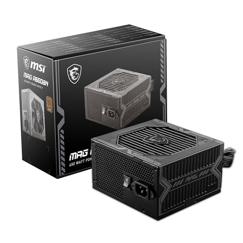 MSI MAG A650BN 650W 80+ Bronze Power Supply: $59.73