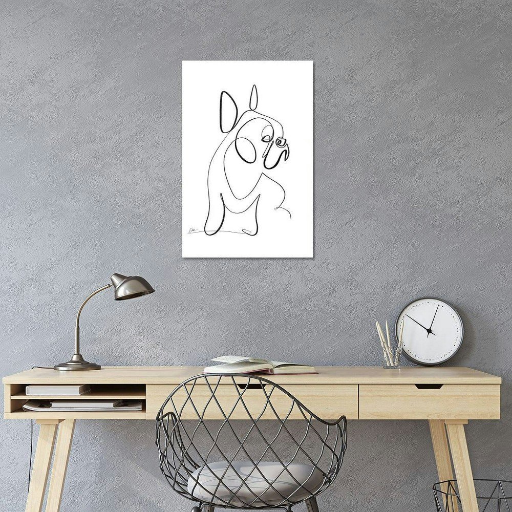 iCanvas 26"x18" French Bulldog with One Line Canvas Print: $58.99 iCanvas 26"x18" French Bulldog with One Line Canvas Print: $58.99