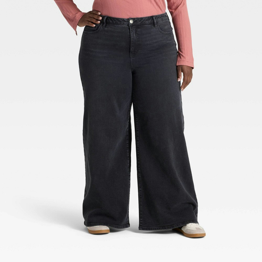 Ava & Viv Women's High-Rise Wide Leg Jeans: $36 Ava & Viv Women's High-Rise Wide Leg Jeans: $36