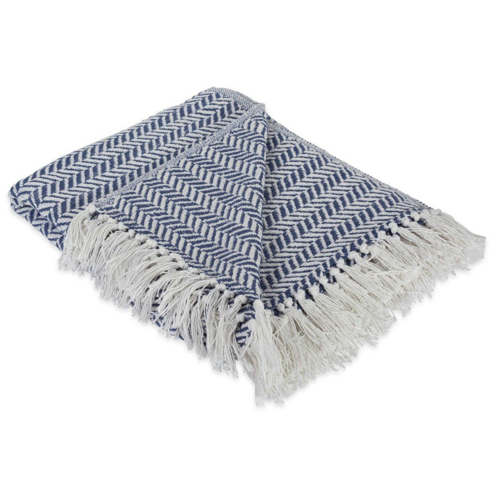 50"x60" Herringbone Chevron Cotton Throw Blanket: $14.99