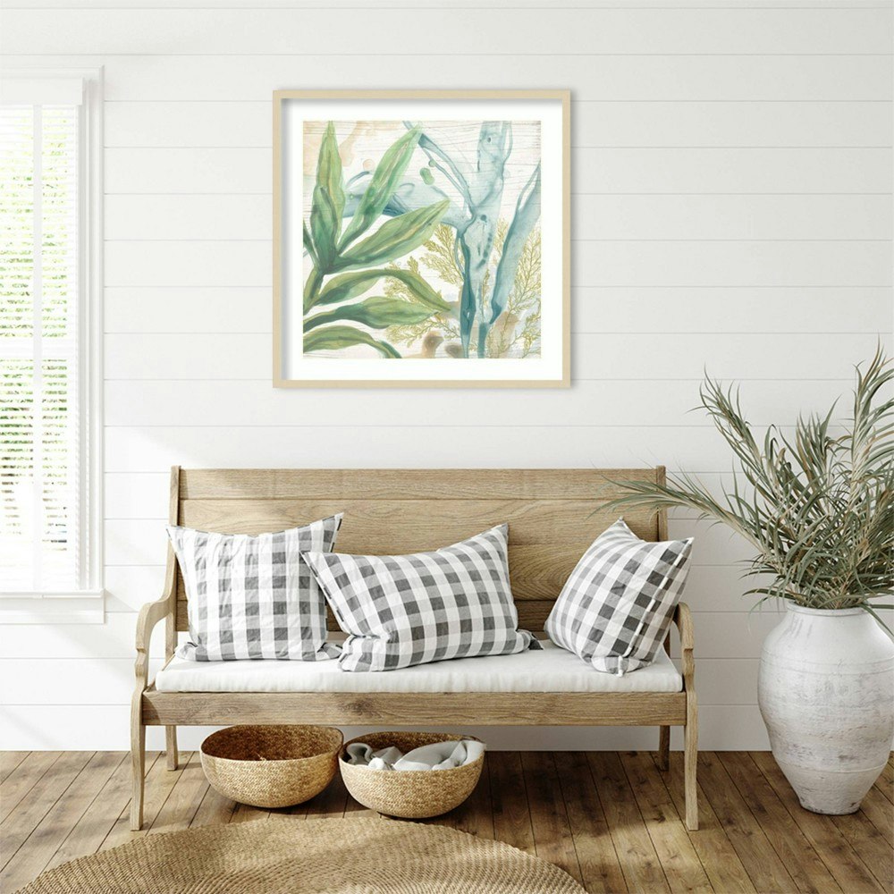 Amanti Art 33"x33" Quiet Coastal Collage II Wall Art Print: $281.99 Amanti Art 33"x33" Quiet Coastal Collage II Wall Art Print: $281.99