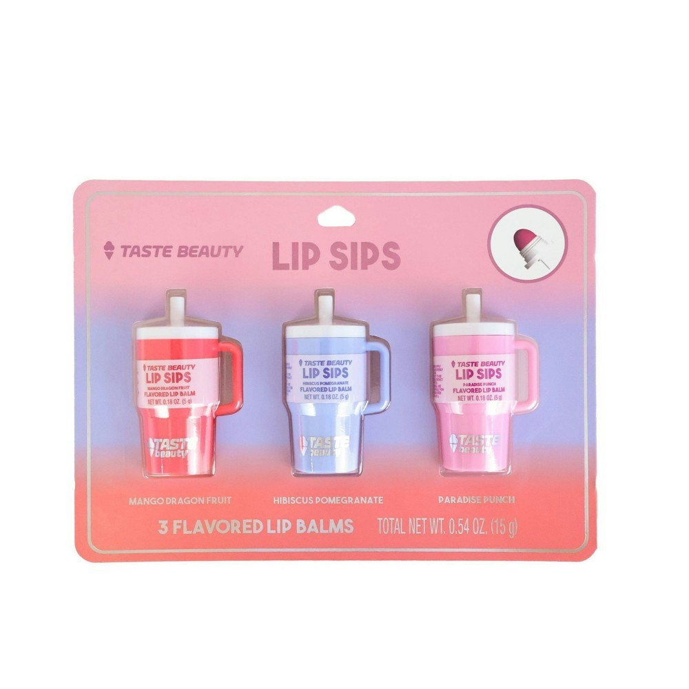 Taste Beauty Lip Balm Tumblers 3-Pack: $5.99