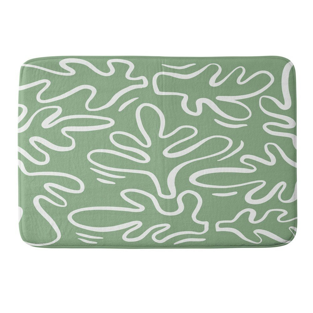 Deny Designs Aliscribble Abstract Greens Memory Foam Bath Mat: $65.99