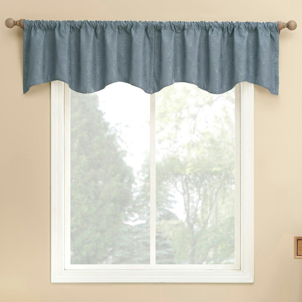 Sun Zero 50"x18" Bronte Floral Jacquard Blackout Rod Pocket Curtain Valance: $27.99 Sun Zero 50"x18" Bronte Floral Jacquard Blackout Rod Pocket Curtain Valance: $27.99