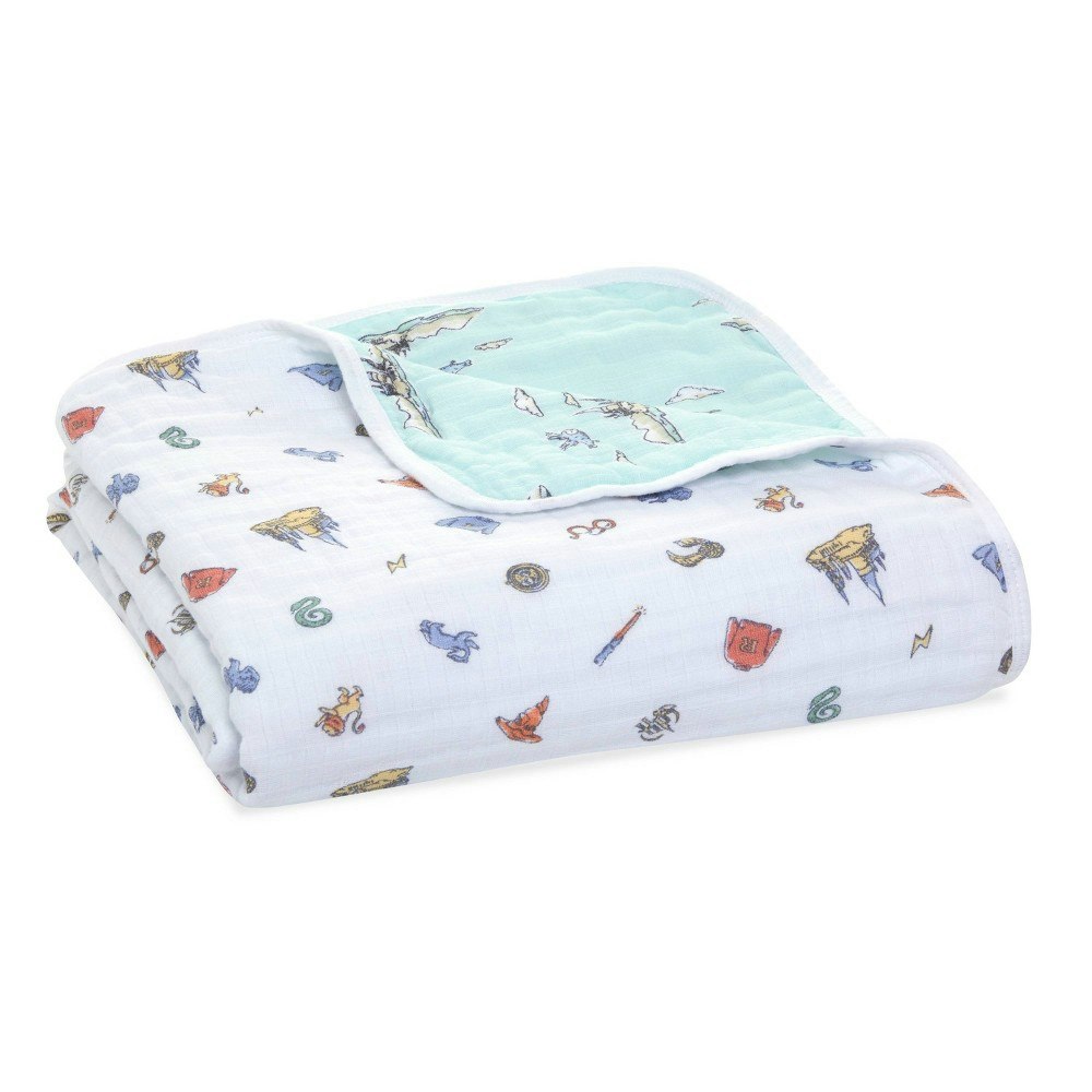 Aden + Anais Hogwarts Muslin Reversible Blanket: $49.99 Aden + Anais Hogwarts Muslin Reversible Blanket: $49.99