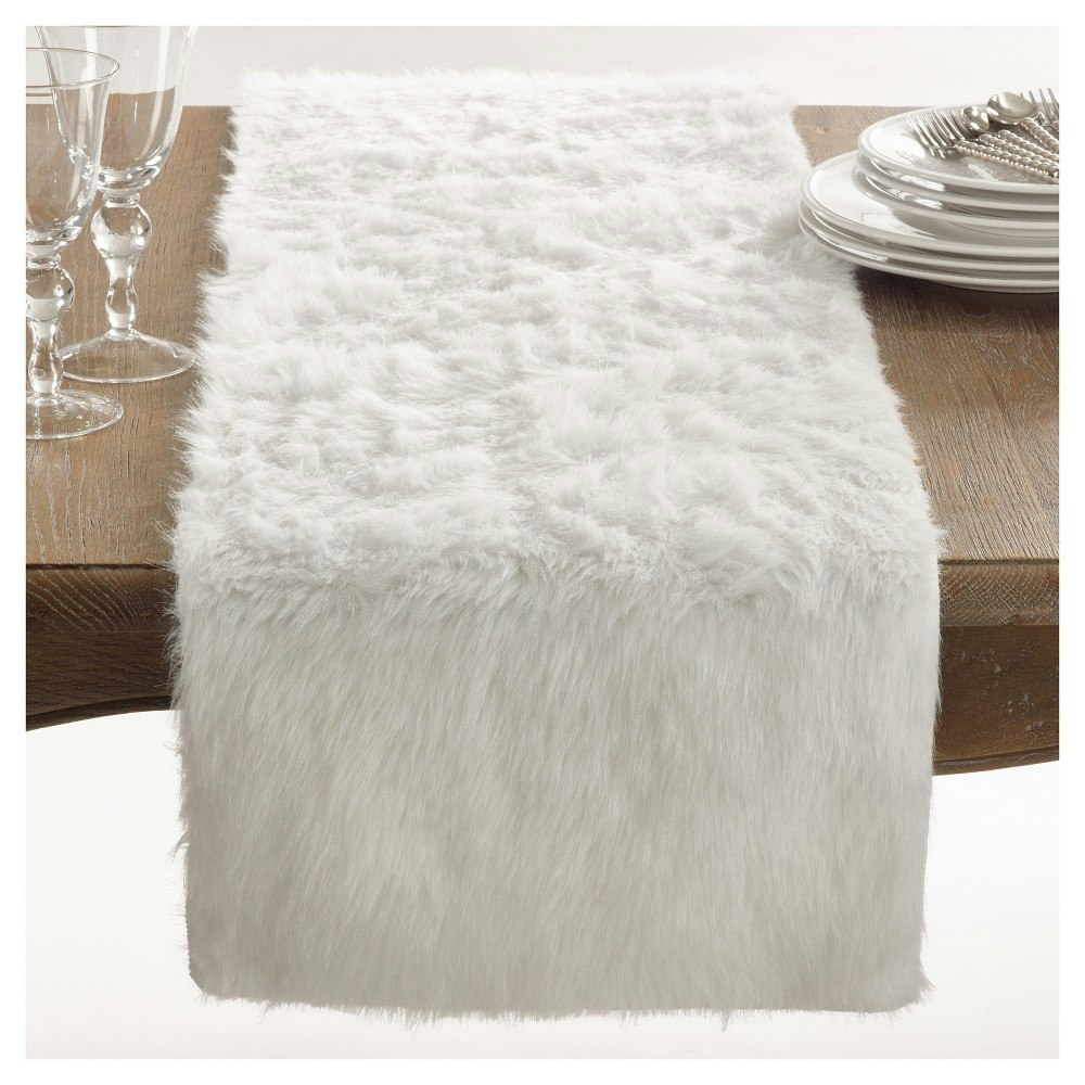 Saro Lifestyle 72" x 15" Faux Fur Table Runner: $22.99 Saro Lifestyle 72" x 15" Faux Fur Table Runner: $22.99