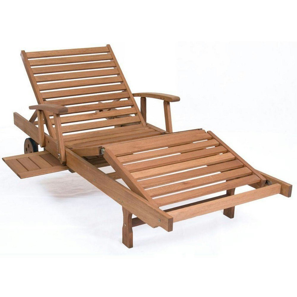 Amazonia Fiji Eucalyptus Wood Outdoor Patio Chaise Lounge: $384.99 Amazonia Fiji Eucalyptus Wood Outdoor Patio Chaise Lounge: $384.99