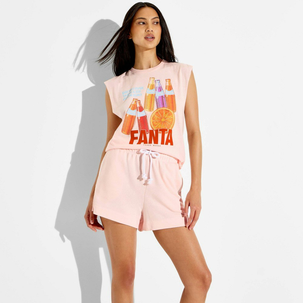 Women's French Terry Graphic Pull-On Shorts: $15