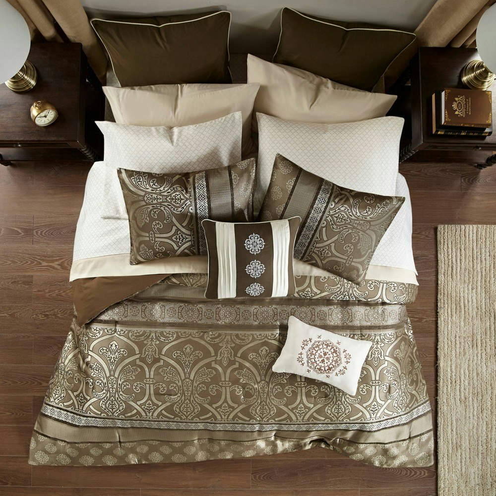 Madison Park Dennie California King 16-Piece Jacquard Bedding Set: $157.99 Madison Park Dennie California King 16-Piece Jacquard Bedding Set: $157.99