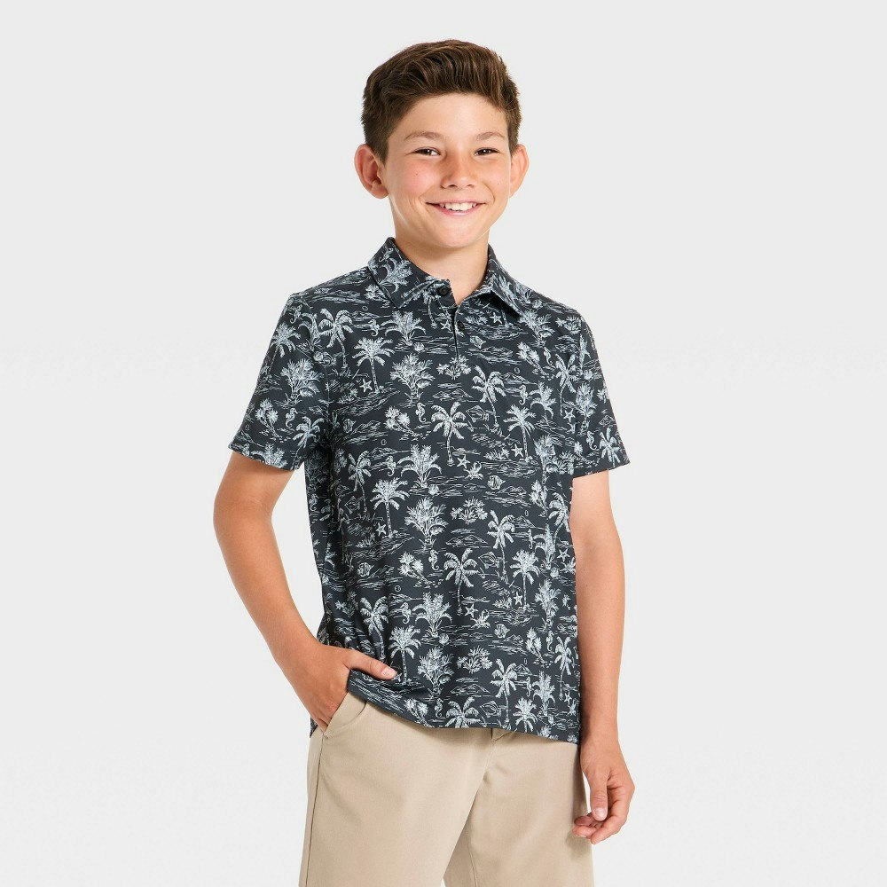 All in Motion Boys' Textured Golf Polo Shirt: $15 All in Motion Boys' Textured Golf Polo Shirt: $15