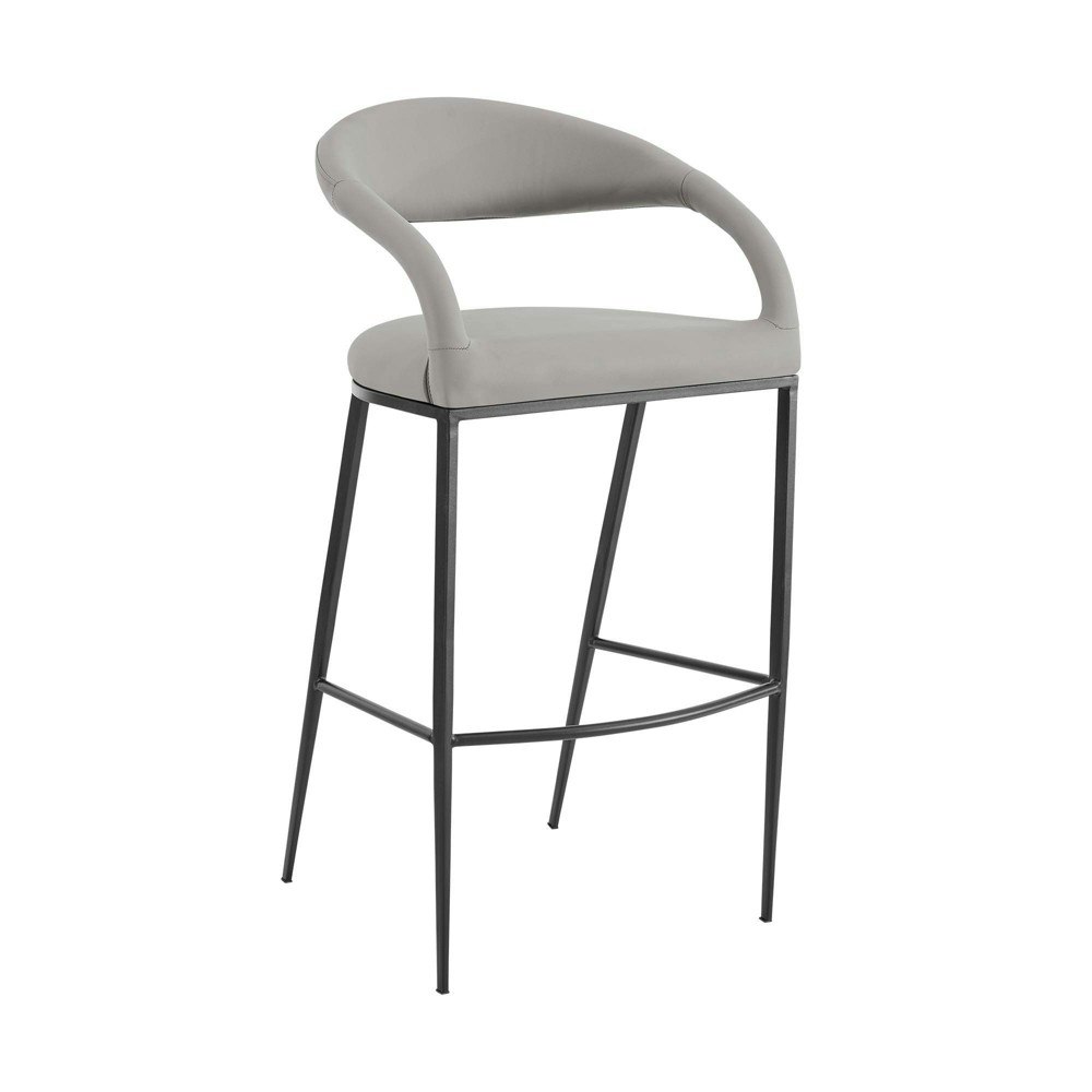 Armen Living Ramona 26-inch Iron and Faux Leather Counter Height Barstool: $238.99 Armen Living Ramona 26-inch Iron and Faux Leather Counter Height Barstool: $238.99