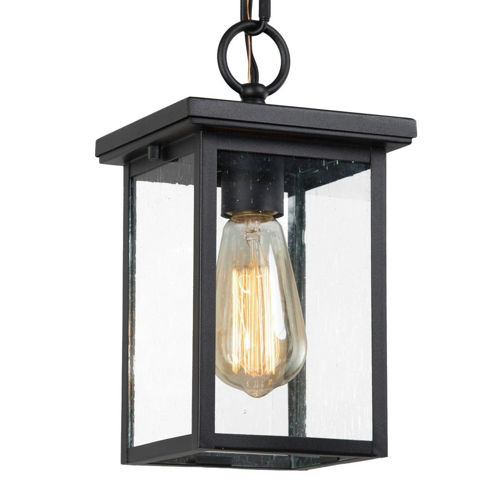 11-Inch Square Glass and Metal Outdoor Pendant Lamp: $69.99 11-Inch Square Glass and Metal Outdoor Pendant Lamp: $69.99