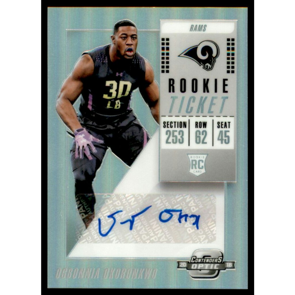 2018 Panini Contenders Optic Ogbonnia Okoronkwo Rookie Auto Card: $16 2018 Panini Contenders Optic Ogbonnia Okoronkwo Rookie Auto Card: $16