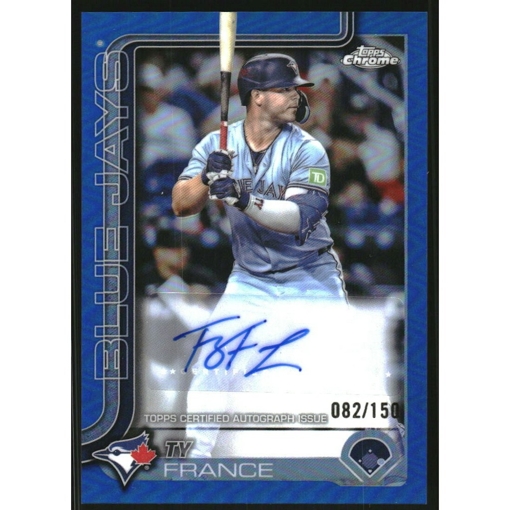 2025 Topps Chrome Update Ty France Autograph Blue Refractor Card: $18 2025 Topps Chrome Update Ty France Autograph Blue Refractor Card: $18