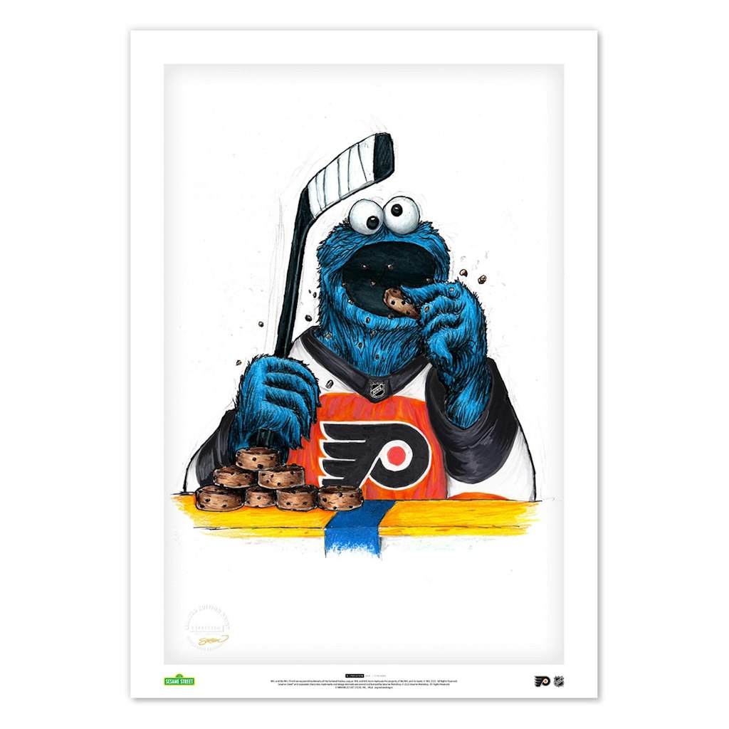 Cookie Monster Philadelphia Flyers 24" x 36" Fine Art Print: $159.99 Cookie Monster Philadelphia Flyers 24" x 36" Fine Art Print: $159.99