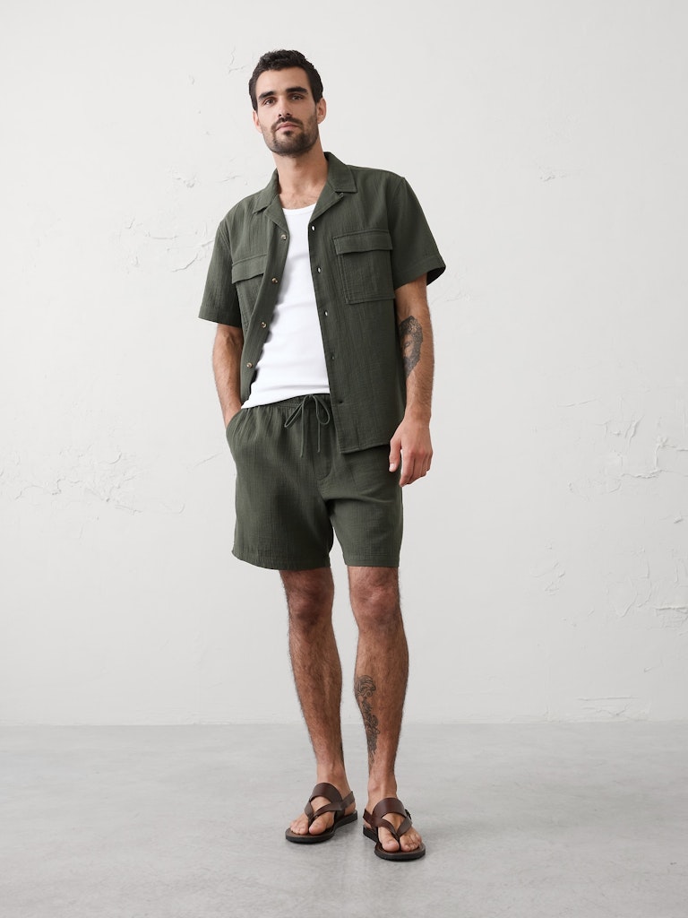 Standard-Fit Double Weave Resort Shirt: $35 Standard-Fit Double Weave Resort Shirt: $35