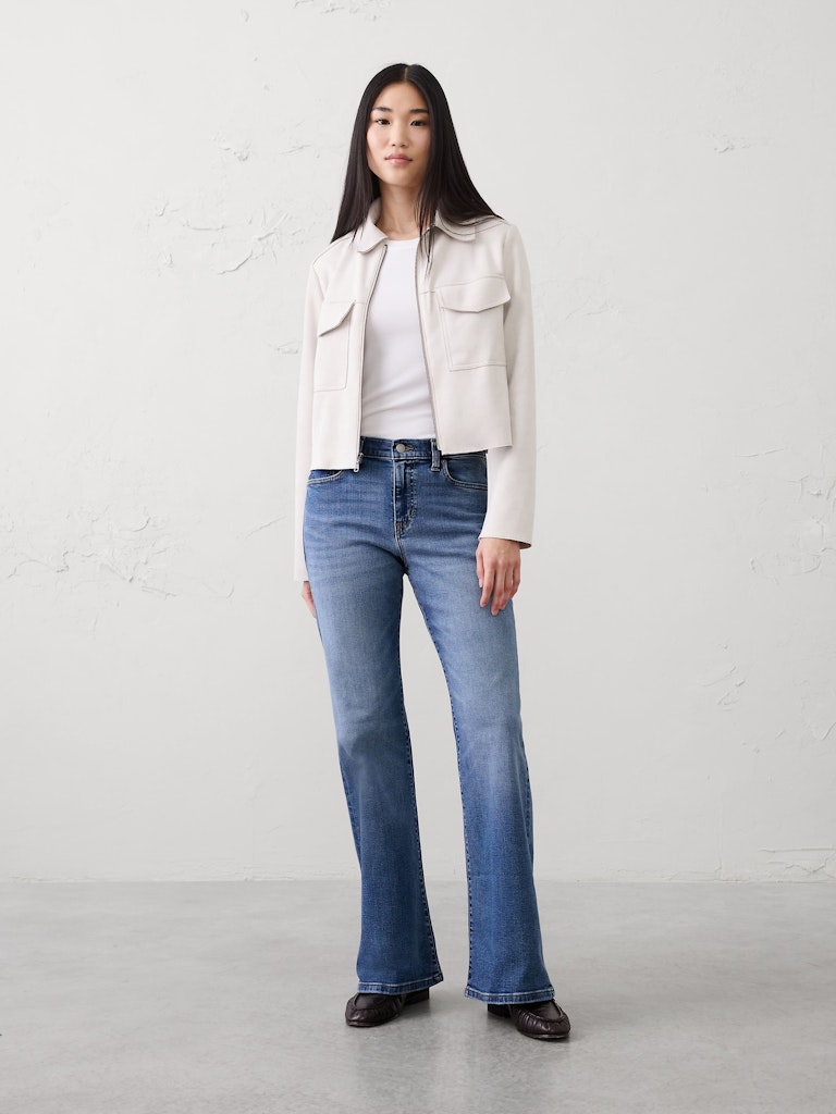 Mid-Rise Slim Bootcut Jeans: $50 Mid-Rise Slim Bootcut Jeans: $50