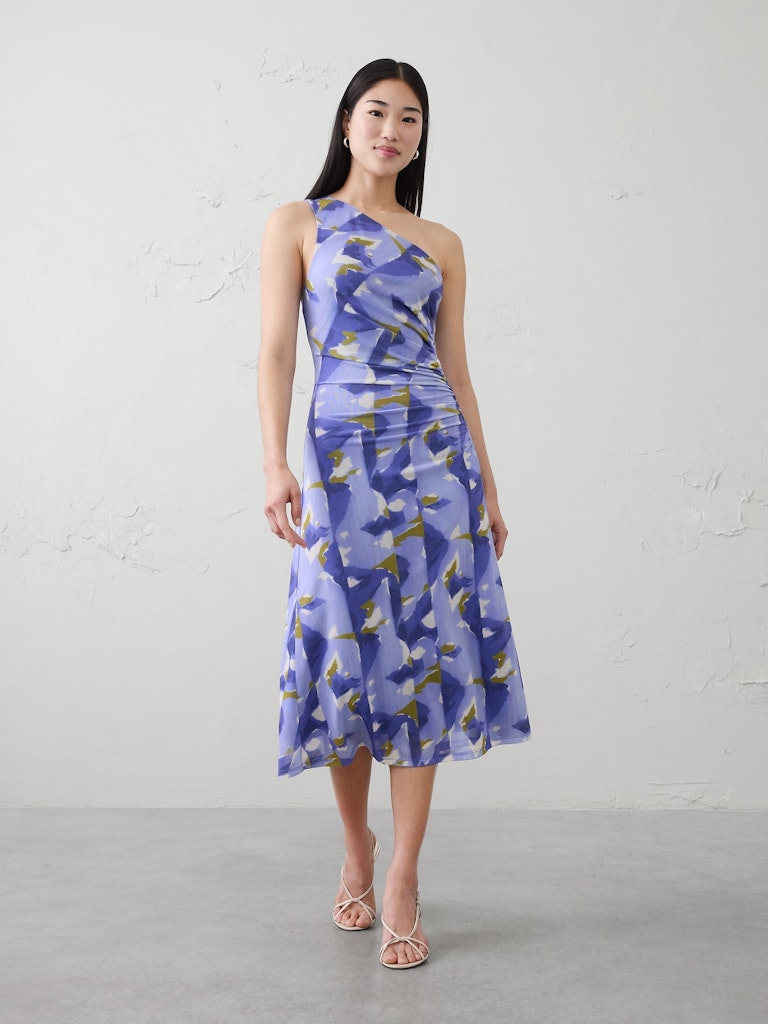One-Shoulder Midi Dress: $52 One-Shoulder Midi Dress: $52