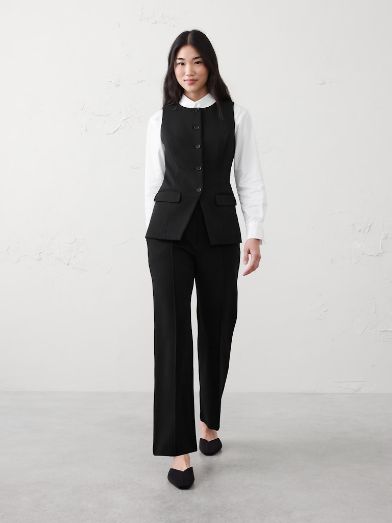 Long Ponte Cutaway Vest: $36 Long Ponte Cutaway Vest: $36