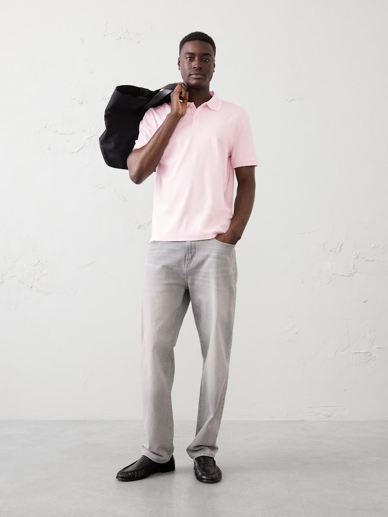 Standard-Fit Luxe Touch Tipped Polo: $26