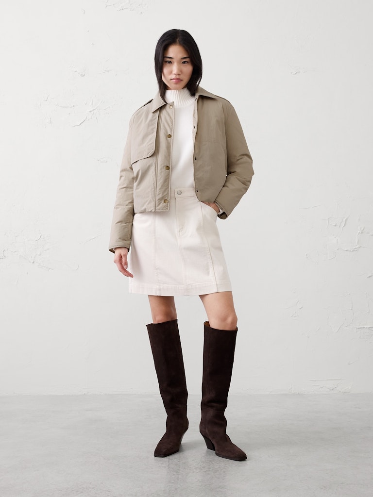 Cropped Trench Jacket: $69.97