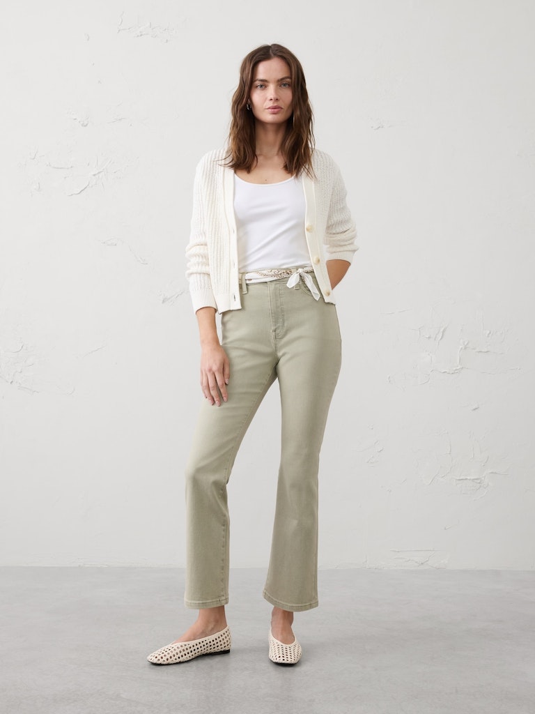 Bootcut High-Rise Cropped Jeans: $50