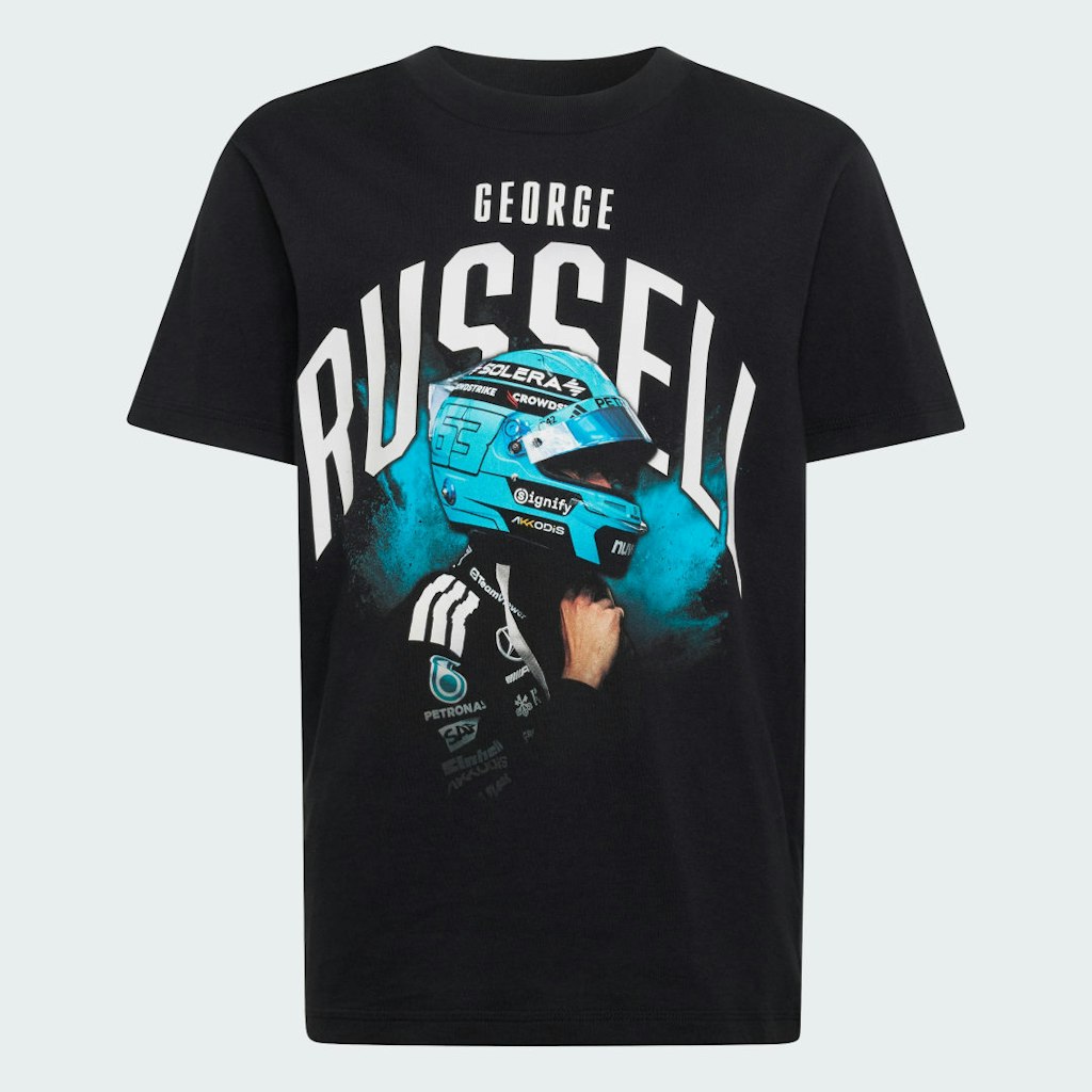 Mercedes AMG Petronas Formula 1 George Russell Graphic Tee: $35 Mercedes AMG Petronas Formula 1 George Russell Graphic Tee: $35