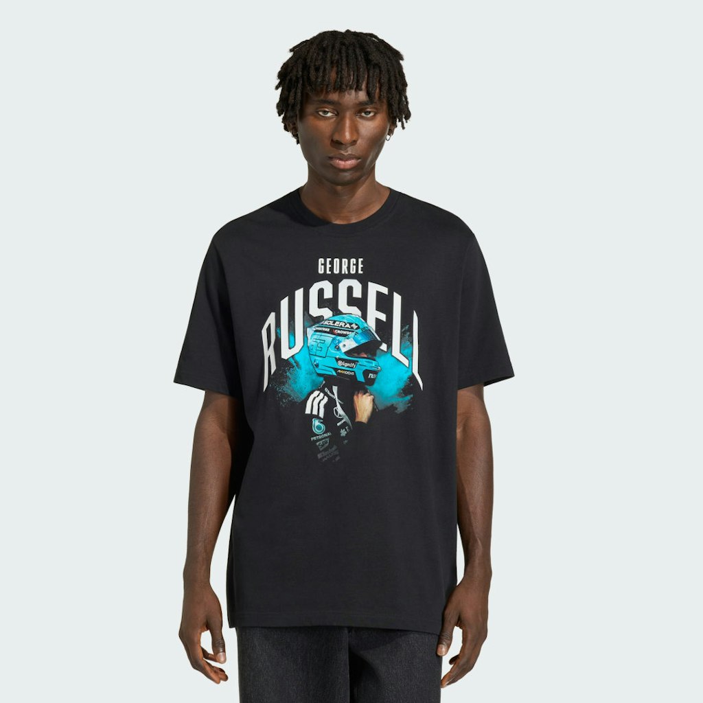 Mercedes-AMG Petronas Formula 1 Team George Russell Graphic Tee: $32 Mercedes-AMG Petronas Formula 1 Team George Russell Graphic Tee: $32
