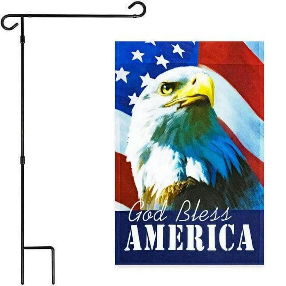 God Bless America Garden Flag and Flag Stand Set: $82.77 God Bless America Garden Flag and Flag Stand Set: $82.77