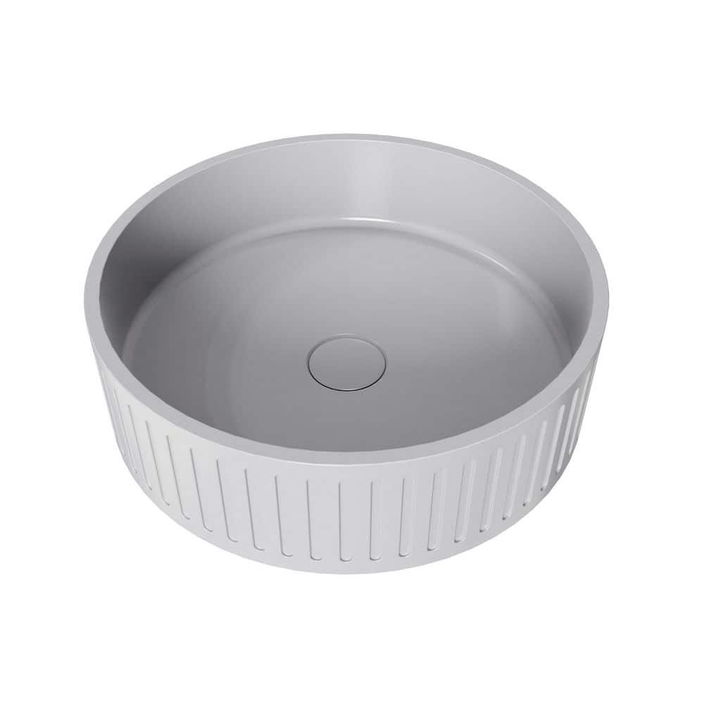 15.7-Inch Round Concrete Bathroom Vessel Sink: $164.86