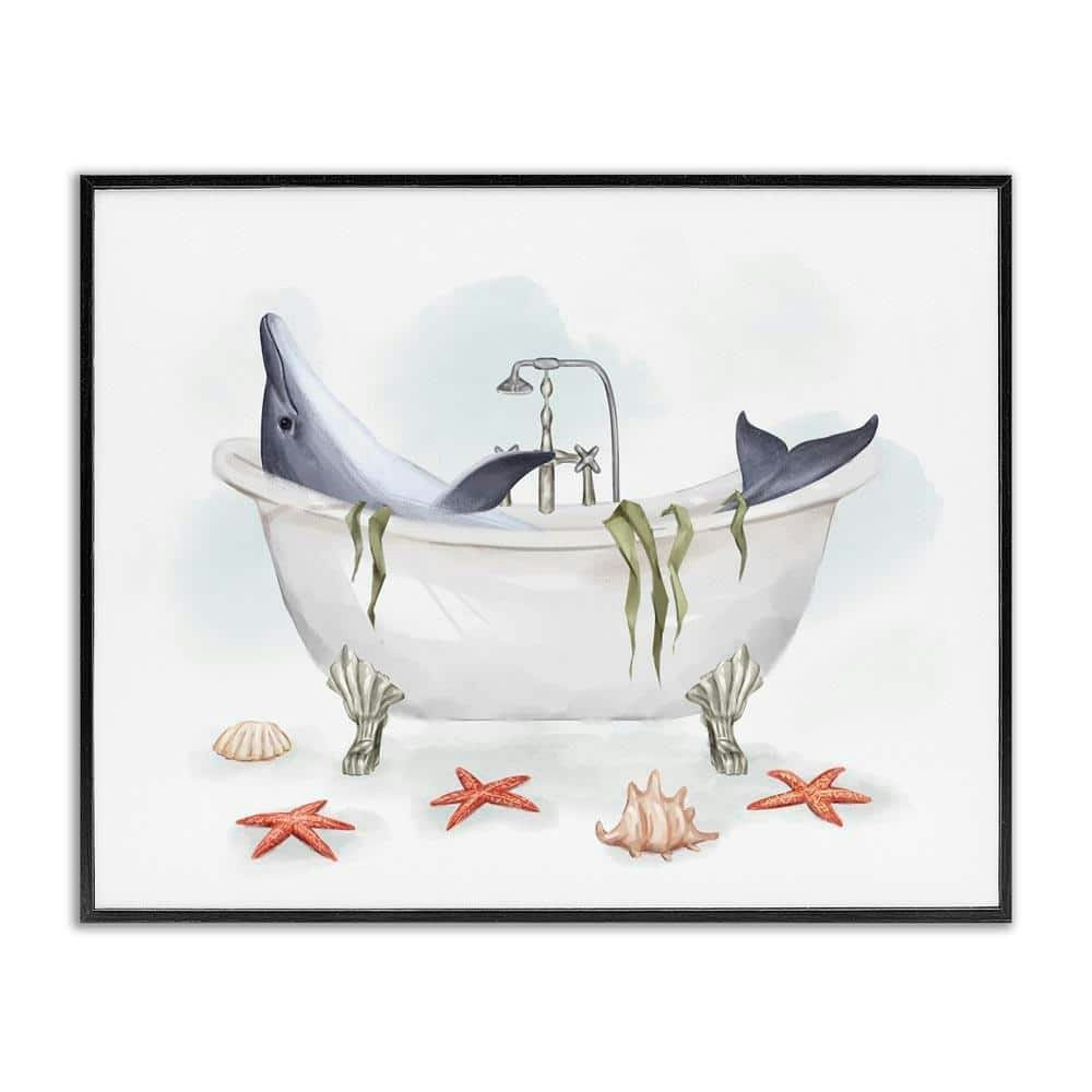 Dolphin Lounging in Bath Tub Nautical Shells by Ziwei Li 11x14-Inch Giclee Art Print: $32 Dolphin Lounging in Bath Tub Nautical Shells by Ziwei Li 11x14-Inch Giclee Art Print: $32