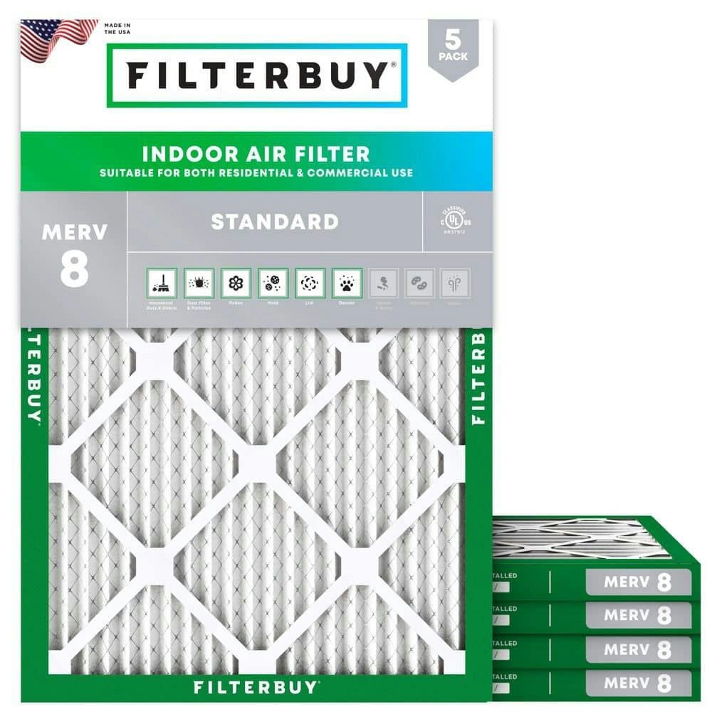 16x18x1 MERV 8 Pleated Air Filter 5-Pack: $56.95 16x18x1 MERV 8 Pleated Air Filter 5-Pack: $56.95